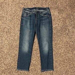 Silver Jeans Dark Blue Cropped Denim